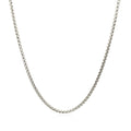 Sterling Silver Rhodium Plated Round Box Chain (1.50 mm) by Avera Group