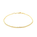 10k Yellow Gold Solid Diamond Cut Rope Bracelet 1.5mm by Bids.com