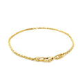 10k Yellow Gold Solid Diamond Cut Rope Bracelet (1.60 mm) by Avera Group