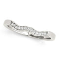 14k White Gold Wavy Style Diamond Wedding Ring (1/15 cttw) by Bids.com