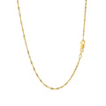 14k Yellow Gold Singapore Chain (1.30 mm) by Avera Group