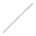 14k White Gold French Cable Chain Bracelet (4.80 mm) by Avera Group
