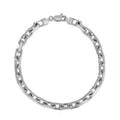 4.8mm 14k White Gold French Cable Chain Bracelet by Avera Group