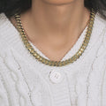 14k Yellow Gold Classic Miami Cuban Solid Chain (10.10 mm) by Avera Group