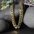 14k Yellow Gold Classic Miami Cuban Solid Chain (10.10 mm) by Avera Group