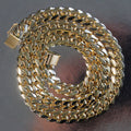 14k Yellow Gold Classic Miami Cuban Solid Chain (10.10 mm) by Avera Group