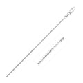 14k White Gold Diamond Cut Rolo Chain 1.1mm by Avera Group