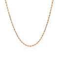 14k Rose Gold Solid Diamond Cut Rope Chain (1.60 mm) by Avera Group