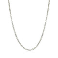 18k White Gold Diamond Cut Cable Link Chain (1.90 mm) by Avera Group