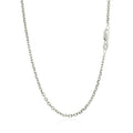 18k White Gold Diamond Cut Cable Link Chain (1.90 mm) by Avera Group