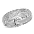 14k White Gold Bold Diamante Flex Bracelet by Avera Group