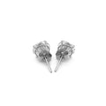 14k White Gold Stud Earrings with White Hue Faceted Cubic Zirconia(6mm) by Avera Group