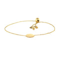 Adjustable Bracelet with Shiny Circle in 14k Yellow Gold by Bids.com