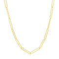 14k Yellow Gold Wire Paperclip Chain (2.70 mm) by Avera Group