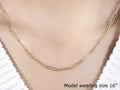 14k Yellow Gold Wire Paperclip Chain (2.70 mm) by Avera Group