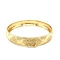 10k Yellow Gold Dual-Textured Diamond Pattern Bangle (12.00 mm) by Avera Group