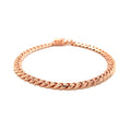 14k Rose Gold Classic Miami Cuban Solid Bracelet (6.10 mm) by Avera Group
