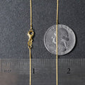 18k Yellow Gold Round Cable Link Chain (0.97 mm) by Avera Group
