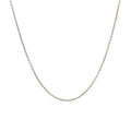 14k White Gold Round Cable Link Chain (1.10 mm) by Avera Group