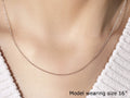 14k White Gold Round Cable Link Chain (1.10 mm) by Avera Group