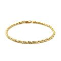 10k Yellow Gold Solid Diamond Cut Rope Bracelet (2.75 mm) by Avera Group