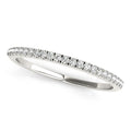 14k White Gold Classic Pave Set Diamond Wedding Band (1/8 cttw) by Bids.com