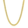 14k Yellow Gold Semi Solid Miami Cuban Chain (4.50 mm) by Avera Group