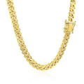 14k Yellow Gold Classic Miami Cuban Solid Chain (6.10 mm) by Avera Group