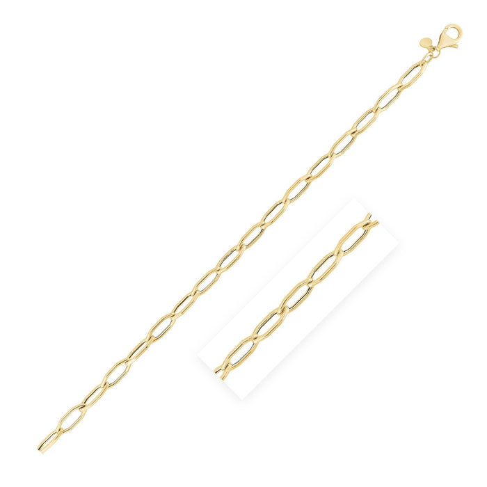 14k Yellow Gold High Polish Hexagon Link Chain (5.00 mm) by Avera Group