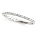 14k White Gold Pave Set Style Round Diamond Wedding Ring (1/8 cttw) by Bids.com