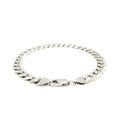 Rhodium Plated Sterling Silver Curb Style Bracelet (7.90 mm) by Avera Group