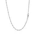 10k White Gold Singapore Chain(1.50 mm) by Avera Group
