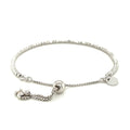 Adjustable Fine Shiny Beaded Bracelet in Sterling Silver (1.50 mm) by Avera Group