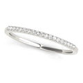 14k White Gold Round Thin Diamond Wedding Band (1/4 cttw) by Bids.com