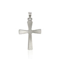 Sterling Silver Domed Rounded Cross Pendant by Avera Group