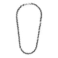 Sterling Silver Gunmetal Finish Oval Link Necklace by Avera Group