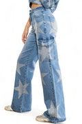 Stars Born Rhinestone Cargo Jeans by The House of Stylez