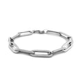 14K White Gold Extra Wide Paperclip Chain Bracelet by Avera Group