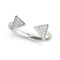 14k White Gold Diamond Arrowhead Open Ring (1/5 cttw) by Bids.com