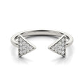 14k White Gold Diamond Arrowhead Open Ring (1/5 cttw) by Bids.com