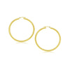 10 k Yellow Gold Polished Hoop Earrings 25 mm
