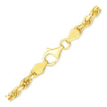 5.0mm 10k Yellow Gold Solid Diamond Cut Rope Bracelet by Bids.com
