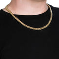 14k Yellow Gold Miami Cuban Semi Solid Chain (7.00 mm) by Avera Group
