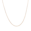 14k Rose Gold Diamond Cut Cable Link Chain (0.68 mm) by Avera Group