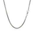 Sterling Silver Rhodium Plated Round Box Chain (2.20 mm) by Avera Group