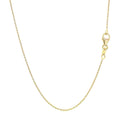 14k Yellow Gold Oval Cable Link Chain (0.85 mm) by Avera Group