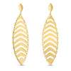 14k Yellow Gold Drop Leaf Earrings