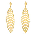 14k Yellow Gold Drop Leaf Earrings by Avera Group