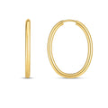 14k Yellow Gold Endless Oval Hoop Earrings(2x25mm) by Avera Group