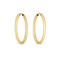 14k Yellow Gold Endless Oval Hoop Earrings(2x25mm) by Avera Group